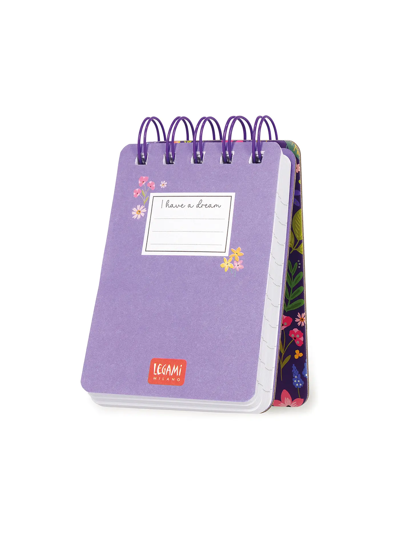 LEGAMI | Linierter Mini-Spiralnotizblock Flowers | 